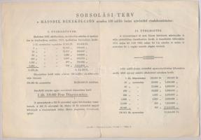 1951. "Második Békekölcsön" nyereménykölcsön 100Ft-ról szárazpecséttel + 1953. "Negye...