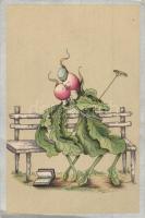 Retek-szerelem / Radish-love. Art postcard No. 274. von B. Dondorf litho (EK)