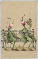 Retek-szerelem / Radish-love. Art postcard No. 274. von B. Dondorf litho (EK)