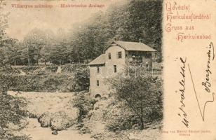 1900 Herkulesfürdő, Baile Herculane; Villanyos műtelep / electric station, power plant  (EK)