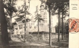 1909 Peking, Lama Tempel / temple + Russian stamp