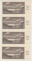 Csehszlovákia 1960. 10K (4x) sorszámkövetők T:II
Czechoslovakia 1960. 10 Korun (4x) sequential seri...