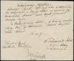 1917-1928 Vegyes okmány tétel: 2 db párbaj jegyzőkönyv, szolgálati jegy, jegyzőkönyv kiadásáról igaz...