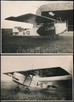 cca 1930 Régi repülőgépeket ábrázoló fotók, 3 db, 9x15 és 11x15 cm