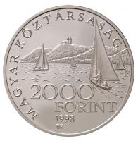 1998. 2000Ft Ag "Régi balatoni hajók II - Phoenix" tanúsítvánnyal, dísztokban T:PP 
Adamo...