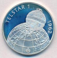 1992. 500Ft Ag "Telstar 1" tanúsítvánnyal, dísztokban T:PP  Adamo EM127