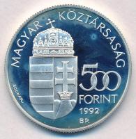 1992. 500Ft Ag "Telstar 1" tanúsítvánnyal, dísztokban T:PP 
Adamo EM127