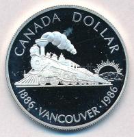 Kanada 1986. 1$ Ag Vancouver T:PP fo.  Canada 1986. 1 Dollar Ag Vancouver C:PP spotted
