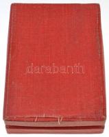 1953. "Sztahanovista" zománcozott fém kitüntetés dísztokban T:2