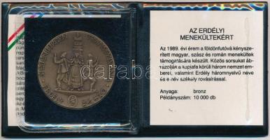 Kiss Nagy András (1930-) 1973. "Magyar Nemzetért / Erdély" Br emlékérem eredeti tokban (42...