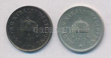 1915. 10f Cu-Ni-Zn + 1920. 10f Fe T:1-