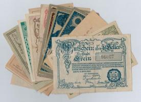 Ausztria 1920-1921. 30db-os papír szükségpénz tétel T:I-II Austria 1920-1921. 30pcs of paper necessi...