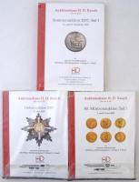 2007. Auktionhaus H.D. Rauch - 80. Münzenauktion + Auktionhaus H.D. Rauch - Ordensauktion 2007 + Sommerauktion 2007 árverési katalógusok, a megelőző árverés elkelési áraival, újszerű állapotban