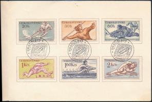 1959 A kanadai Belleville McFarlands Hockey Club játékosainak aláírásai a prágai jégkorong-világbajn...