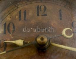 cca 1916 Antik (katonai) repülőgép vagy léghajó óra. Kienzle. gysz: 6346. Réz tokkal, működő, jó áll...