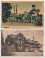 5 db régi képeslap; Hochalm, Aknaszlatina és folklór motívumok / 5 pre-1945 postcards; Hochalm, Solo...
