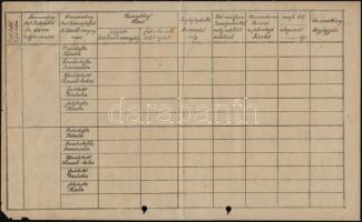1918 Katonai dokumentum, szénforgalom a katonai üzemekben Kassán kiadva