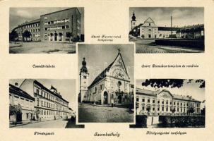 Szombathely, Csendőriskola, Szent Ferenc rend temploma, szent Domokos templom és rendház, törvényszék, Közigazgatási tanfolyam