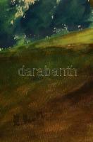 Zeller jelzéssel: Erdőszél, akvarell, papír, üvegezett fa keretben, 22,5×30 cm