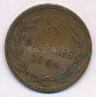 Guernsey 1864. 8D Br T:2-
Guernsey 1864. 8 Doubles Br C:VF
Krause KM#7