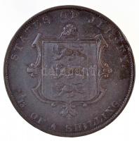 Jersey 1861. 1/13Sh Cu "Viktória" T:2,2- ph. / 
Jersey 1861. 1/13 Shilling Cu "Victo...