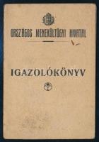 1921 Országos Menekültügyi Hivatal Igazolókönyv, budapesti kirendeltség, gyulafehérvári lakos részére, 11x7 cm.