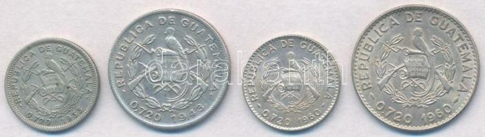Guatemala 1933. 5c Ag + 1943. 10c Ag + 1960. 5c Ag + 10c Ag T:1-,2
Guatemala 1933. 5 Centavos Ag + ...