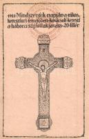 1915 Mindszentek napján a rákoskeresztúri temetőben kovácsolt kereszt a háború sújtottak javára. Tábori Postai Levelezőlap. 20 fillér / WWI K.u.K. military field charity postcard. s: Vértes