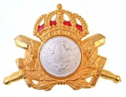 Svédország DN Aranyozott, festett katonai fém sapkajelvény SPORRONG gyártói jelzéssel T:2 Sweden ND Gilt, painted military metal cap badge with SPORRONG makers mark C:XF