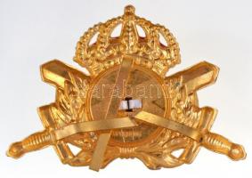 Svédország DN Aranyozott, festett katonai fém sapkajelvény "SPORRONG" gyártói jelzéssel T:...