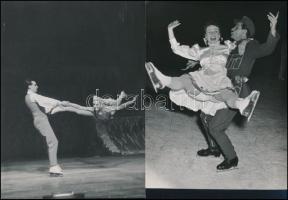 cca 1970 3 db fotó jégrevüről / 3 photos of ice revue 13x16, 18x19 cm