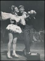 cca 1960 3 db nagyobb méretű fotó jégrevüről / 3 photos of ice-revue 18x24 cm