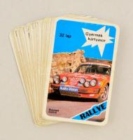 Rallye autós kártya, 32 lap, játékszabállyal