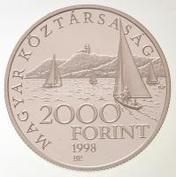1998. 2000Ft Ag "Régi balatoni hajók II - Phoenix" tanúsítvánnyal, dísztokban T:PP 
Adamo...
