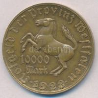 Németország / Weimari Köztársaság / Vesztfália 1923. 10.000M tombak "Freiherr vom Stein" T...