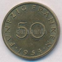Saar-vidék 1954. 50Fr Al-Br T:2
Saarland 1954. 50 Franken Al-Br C:XF