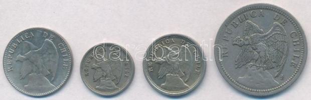 Chile 1913. 20c Ag + 1928. 5c Cu-Ni + 1933. 10c Cu-Ni + 1P Cu-Ni T:2,2- ph.
Chile 1913. 20 Centavos...