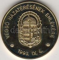 Ungarn, moderne Gedenkmünze, unedelmetall (Tombak vergoldet), "Horthy", Erh.:st in Etui/ve...