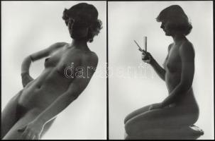cca 1976 Menesdorfer Lajos (1941-2005) budapesti fotóművész hagyatékából, 3 db jelzés nélküli vintage fénykép, 24x18 cm