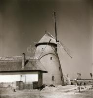 cca 1977 Kecskeméti szélmalom, 6 db szabadon felhasználható vintage negatív, 6x6 cm / windmills, Kec...