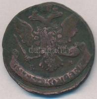 Orosz Birodalom 1765EM 5k Cu "II. Katalin" T:3 
Russian Empire 1765EM 5 Kopeks Cu "C...