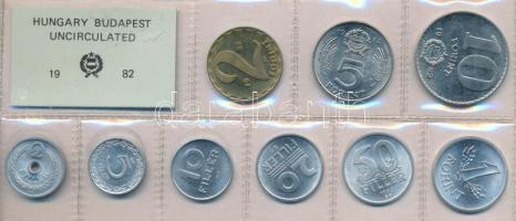 1982. 2f-10Ft (9xklf) érmés forgalmi sor fóliatokban T:1 Adamo FO15