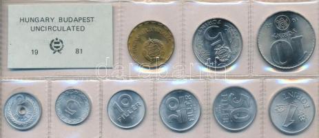 1981. 2f-10Ft (9xklf) érmés forgalmi sor fóliatokban T:1 Adamo FO14