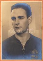 cca 1940 5 db fénykép Zsengellér Gyula (1915-1999) focista hagyatékából: portré Ullmann műterméből, ...