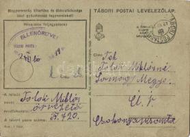 1944 Boldog újévet kívánok a keleti frontról. Toldi Miklós őrvezető kézzel rajzolt Tábori Postai Lev...