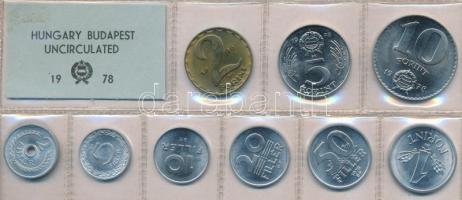 1978. 2f-10Ft (9xklf) érmés forgalmi sor fóliatokban T:1 Adamo FO11