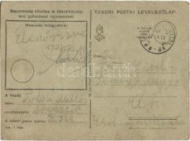 1943 Emlékül Karácsonyra a messze Orosz földről. Toldi Miklós őrvezető kézzel rajzolt Tábori Postai ...