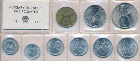 1977. 2f-10Ft (9xklf) érmés forgalmi sor fóliatokban T:1 Adamo FO10