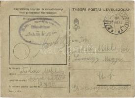 1943 Emlékül a messze Orosz földről (keleti front). Toldi Miklós őrvezető kézzel rajzolt Tábori Post...