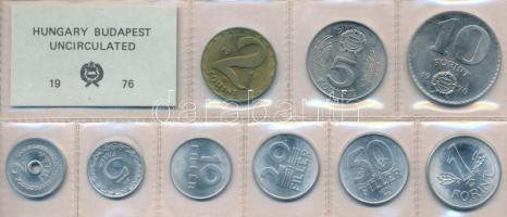 1976. 2f-10Ft (9xklf) érmés forgalmi sor fóliatokban T:1 Adamo FO9